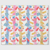 ビーチパターン ラッピングペーパー (フラット)