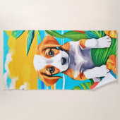 ビーチパップパラダイスビュー ビーチタオル (正面)