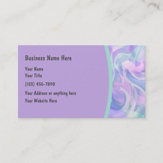 ビーチパモダンステルカラー背景 名刺 (正面)