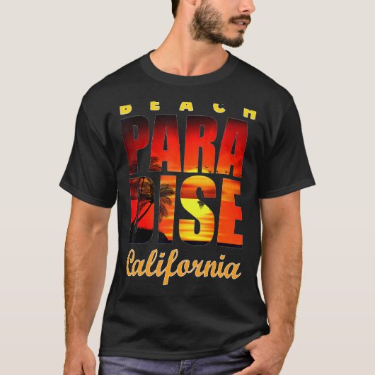 ビーチパラダイスカリフォルニア Tシャツ (正面)