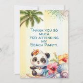 ビーチパンダ 感謝のメッセージ サンキューカード (裏面)