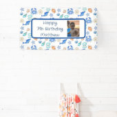 ビーチパーソナライズされたをテーマにした誕生日 横断幕 (インサイチュ)