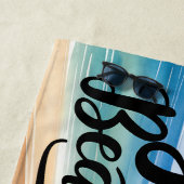 ビーチパーソナライズされたを愛する女の子 ビーチタオル (インサイチュ)