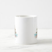 ビーチパーソナライズされたクリスマスツリー コーヒーマグカップ (中央)