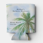 ビーチパーソナライズされたクーラーボックス |学士号(週末) 缶クーラー (裏面)