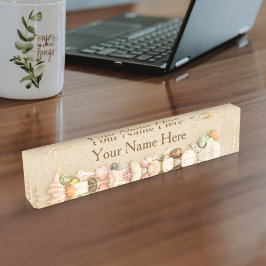 ビーチパーソナライズされたサンドSeashells Nameプレート デスクネームプレート