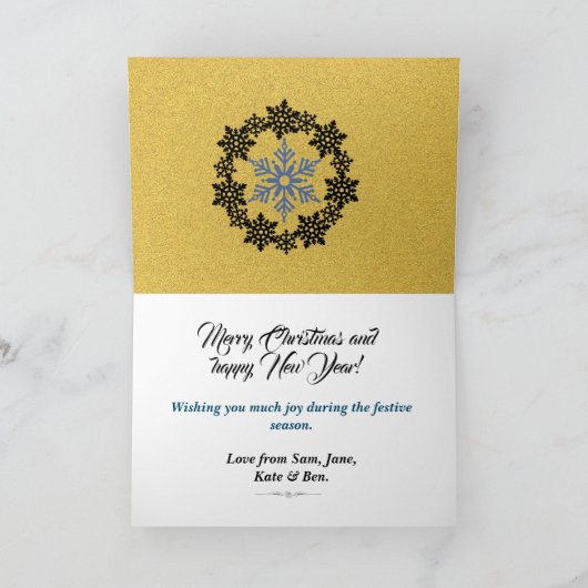 ビーチパーソナライズされたシーサンドホリデーズグリーティングカード カード (内部)