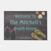 ビーチパーソナライズされたハウスウェルカム ドアマット (正面)