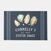 ビーチパーソナライズされたハウスオイスターシャック ドアマット (正面)