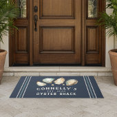 ビーチパーソナライズされたハウスオイスターシャック ドアマット