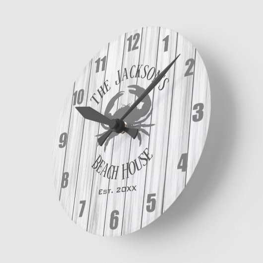 ビーチパーソナライズされたハウスクロック ラウンド壁時計 (傾斜)