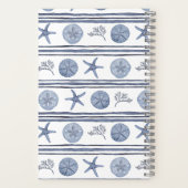 ビーチパーソナライズされたハウスゲストサインインいかり ノートブック (裏面)