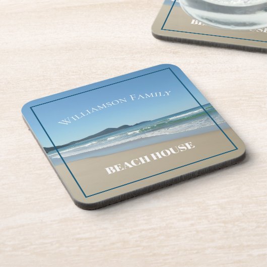 ビーチパーソナライズされたハウスコースター コースター (左側)