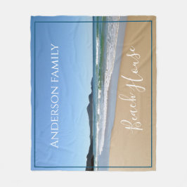 ビーチパーソナライズされたハウスフリースブランケット フリースブランケット