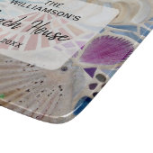 ビーチパーソナライズされたハウス カッティングボード (角)