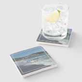 ビーチパーソナライズされたホテルデコールストーンコースター ストーンコースター (横)