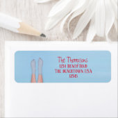 ビーチパーソナライズされたメーリング可愛いシンプルレイク海 ラベル (インサイチュ)