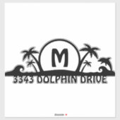 ビーチパーソナライズされたメールボックスアドレスのシール シール (シート)