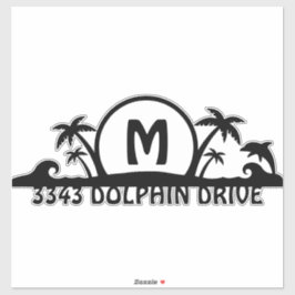 ビーチパーソナライズされたメールボックスアドレスのシール シール