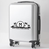 ビーチパーソナライズされたメールボックスアドレスのシール シール (スーツケース)