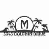 ビーチパーソナライズされたメールボックスアドレスのシール シール (正面)