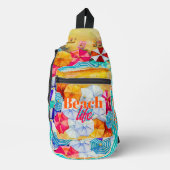 ビーチパーソナライズされた寿命 スリングバッグ (正面)