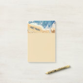ビーチパーソナライズされた抽象芸術の投稿に関するメモ4x6 ポストイット (デスク上)