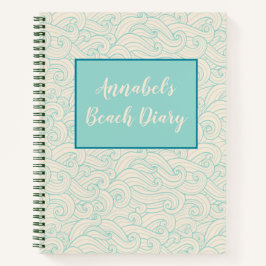 ビーチパーソナライズされた日記 ノートブック