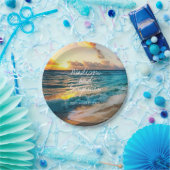 ビーチパーソナライズされた海結婚のケーキプレート ペーパープレート (パーティー)