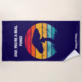 ビーチパーソナライズされた用パパ ビーチタオル