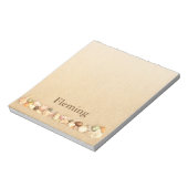 ビーチパーソナライズされた砂(貝殻あり) ノートパッド (回転)