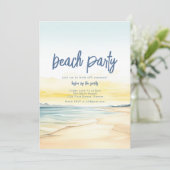 ビーチパーティの招待状テンプレート 招待状 (スタンド正面)
