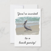ビーチパーティの招待状 招待状 (正面)