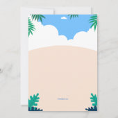 ビーチパーティの招待状 招待状 (裏面)