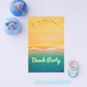 ビーチパーティーとお祝い チラシ (シングル)