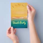 ビーチパーティーとお祝い チラシ (ハンドル)