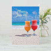 ビーチパーティーのテーマ 招待状 (スタンド正面)