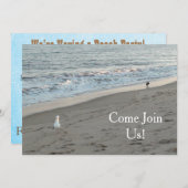 ビーチパーティーの招待パーソナライズされたは 招待状 (正面/裏面)