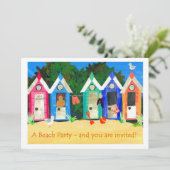 ビーチパーティーの招待状 - ビーチハウス 招待状 (スタンド正面)