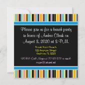 ビーチパーティーの招待状 招待状 (裏面)