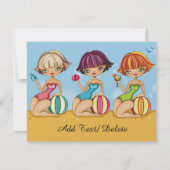 ビーチパーティーの招待状 招待状 (正面)