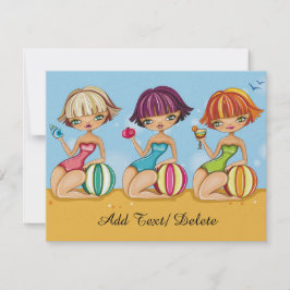 ビーチパーティーの招待状 招待状