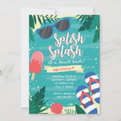 ビーチパーティーの招待状 招待状 (正面)