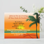 ビーチパーティーの招待 招待状 (スタンド正面)