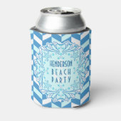 ビーチパーティーアールデコシェルおよびヘリンボーンカスタム 缶クーラー (缶裏面)