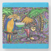 ビーチパーティーオウム ストーンコースター (正面)