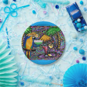 ビーチパーティーオウム ペーパープレート (パーティー)