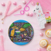 ビーチパーティーオウム ペーパープレート (パーティー)