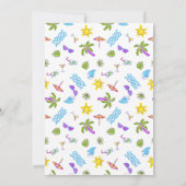 ビーチパーティーガール誕生日 招待状 (裏面)