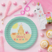 ビーチパーティーサマーサンドキャッスル誕生日 ペーパープレート (パーティー)